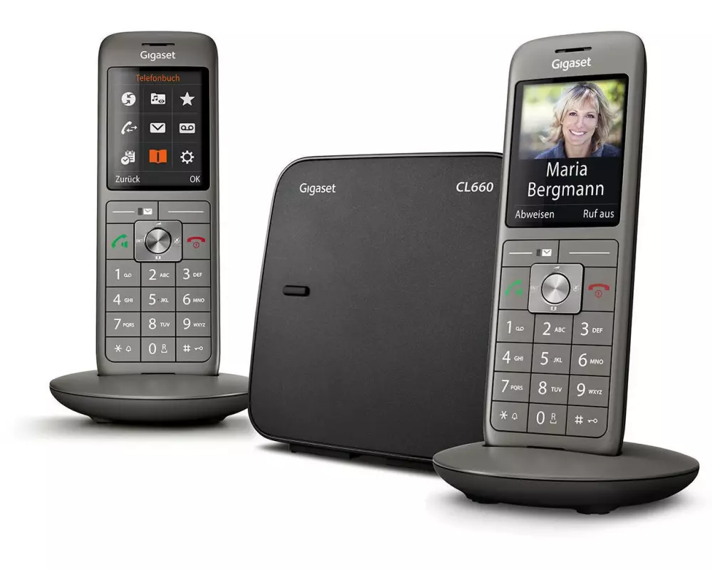 Gigaset Schnurlostelefon CL660 Duo Silber