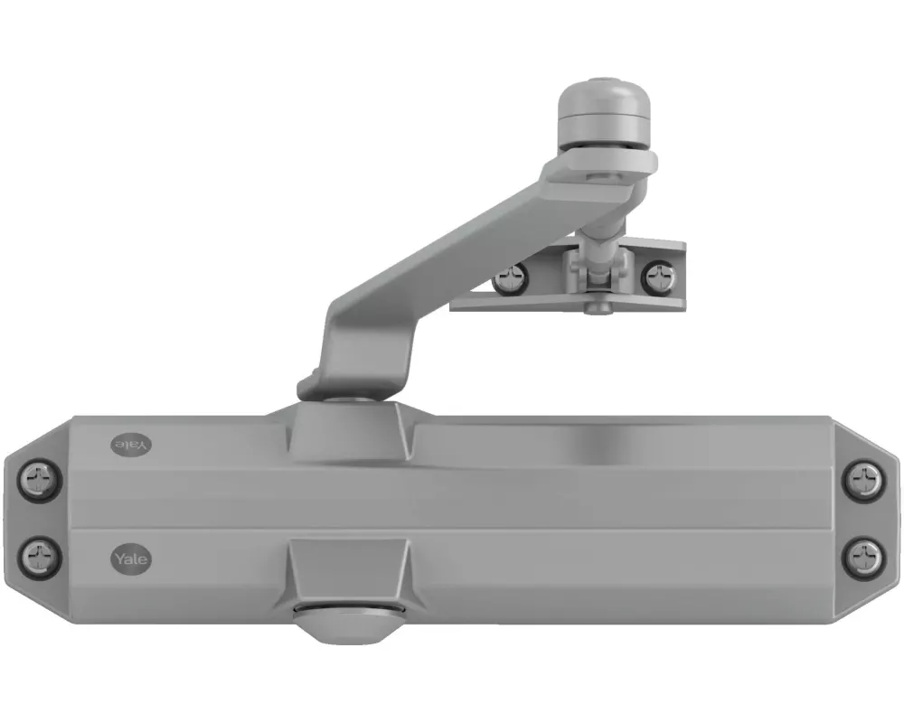 Yale Türschliesser mit Standardarm, Serie 4500 Silber