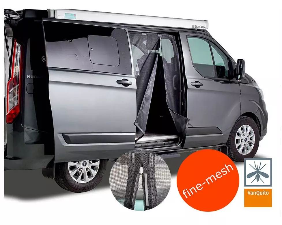 Van Quito Schiebetürenmoskitonetz, Magnet RV, fine-mesh