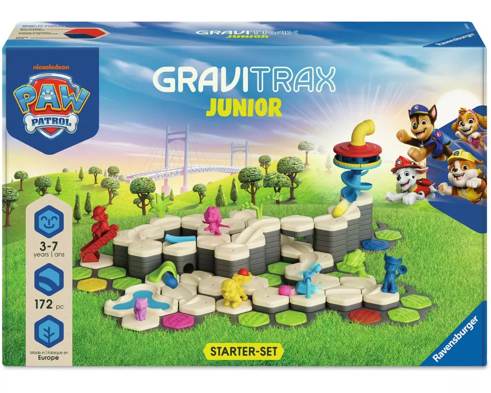 Ravensburger Kugelbahn GraviTrax Junior Paw Patrol – Starter-Set XXL