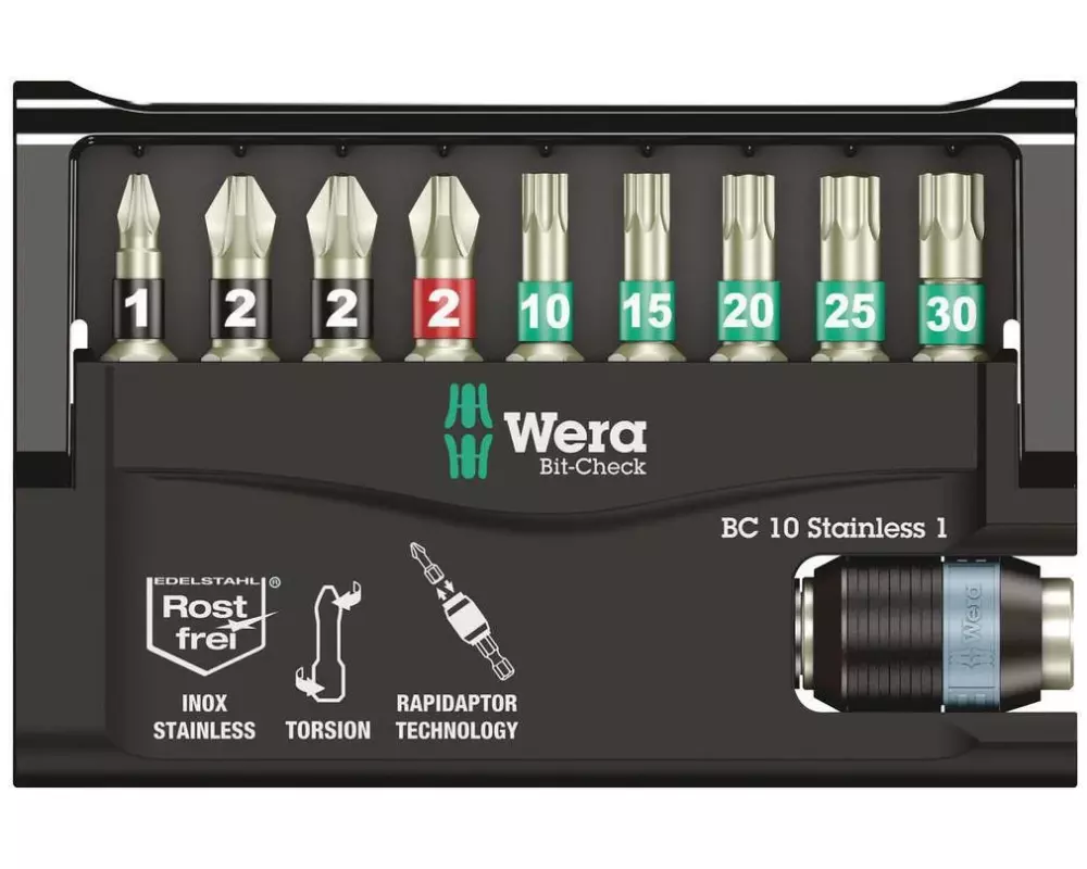 Wera Bit-Set Bit-Check 10 Stainless 1, 10-teilig