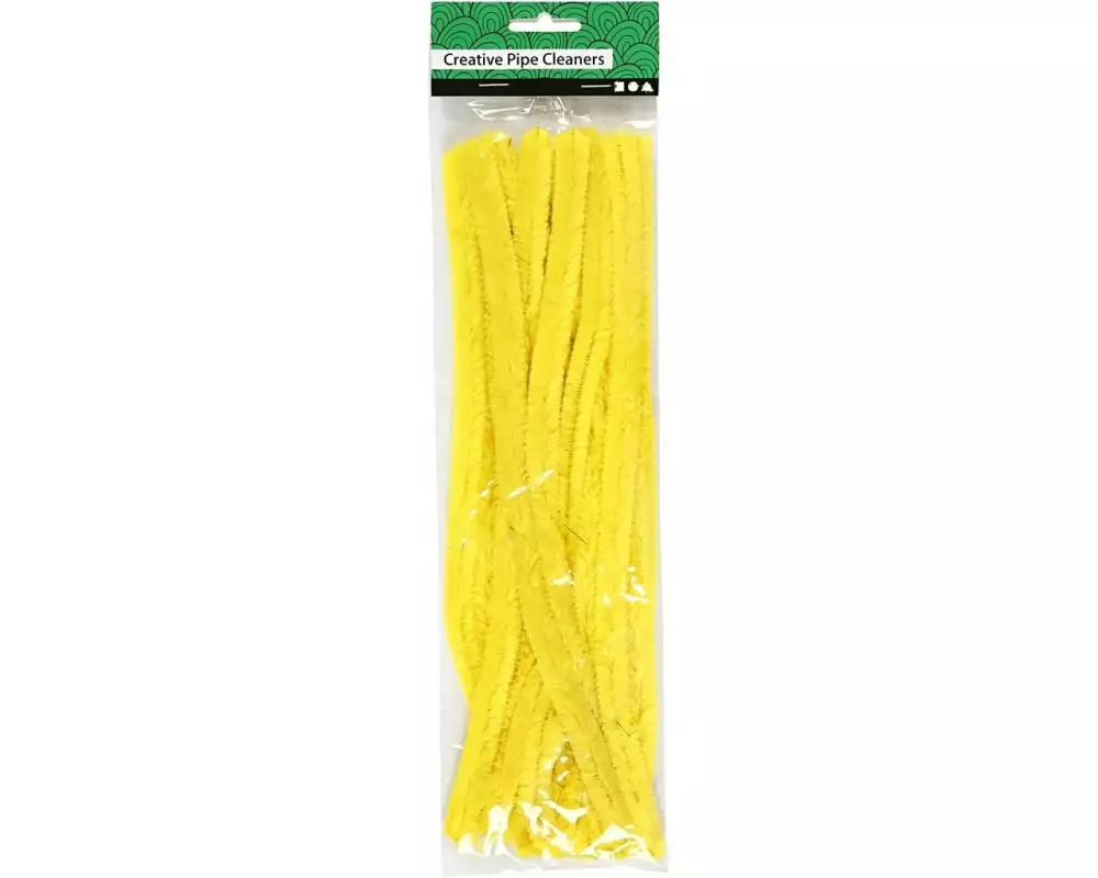 Creativ Company Chenilledraht 15 mm, 15 Stück, Gelb