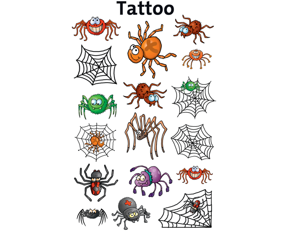 Z-DESIGN Sticker Tattoo 56693 Spinnen 1 Bogen