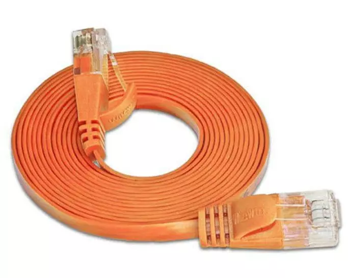 SLIM Slimpatchkabel RJ-45 - RJ-45, Cat 6, UTP, 15 m, Orange