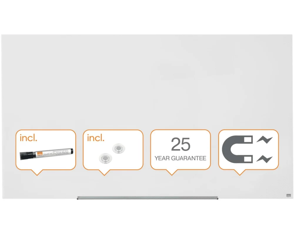 Nobo Impression Pro Whiteboard Glas Widescreen 85", magnetisch