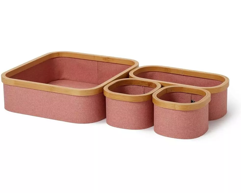 Lumaland Aufbewahrungsbox 4 Stück, Rosa