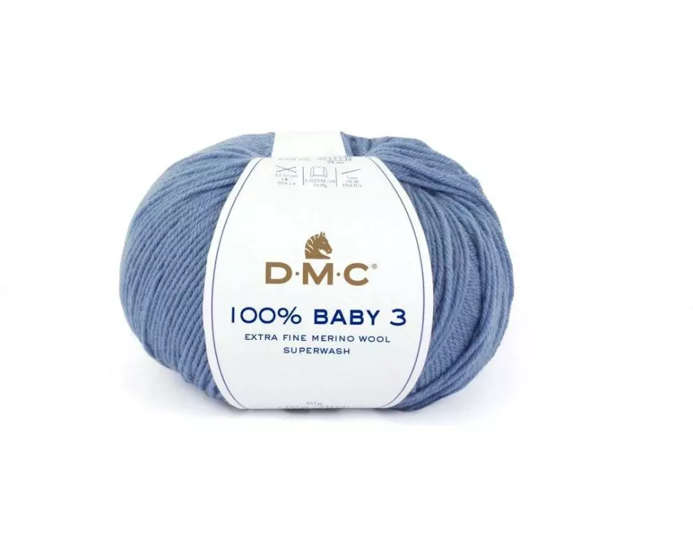 DMC Wolle 100% Baby 3 Blaugrau