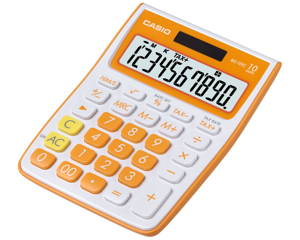 CASIO Tischrechner MS-10VC-OE orange