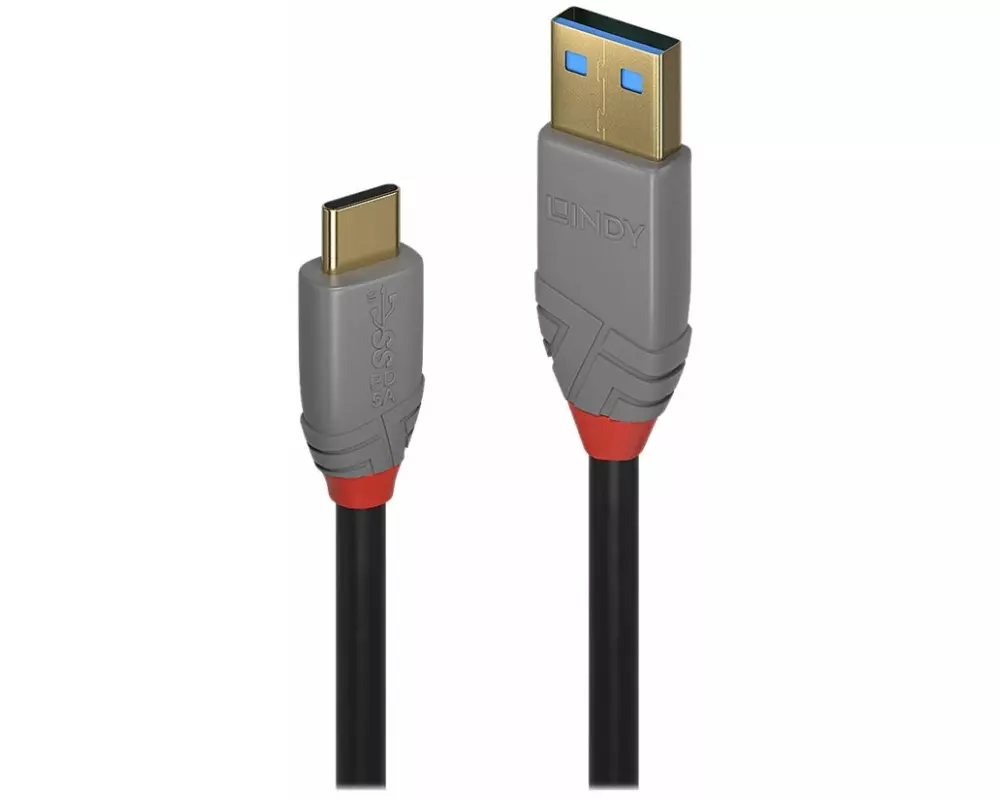 LINDY Anthra Line USB Cable, USB 3.1, USB/A-USB/C M-M, 0.5m