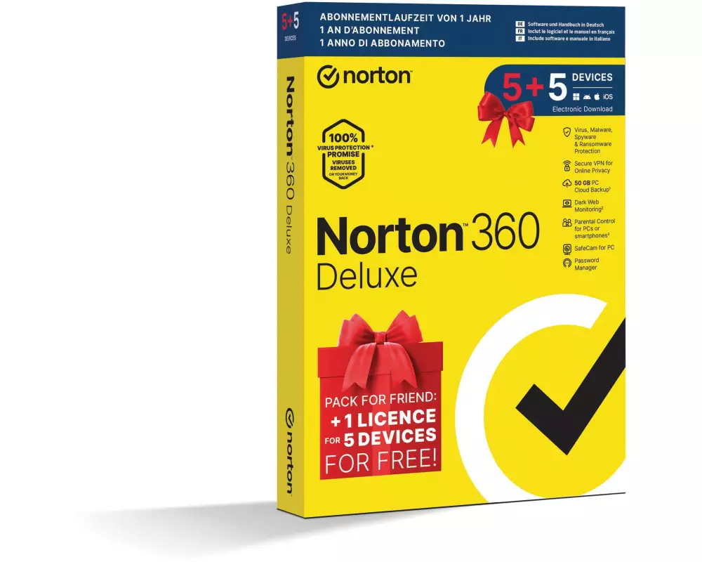 Norton Norton 360 Deluxe Box, 5+5 Device, 1 Jahr