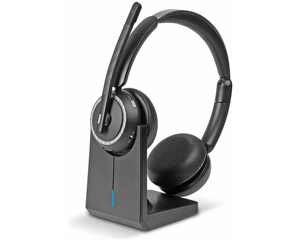LINDY L118 Wireless Office Headset With Charging Base