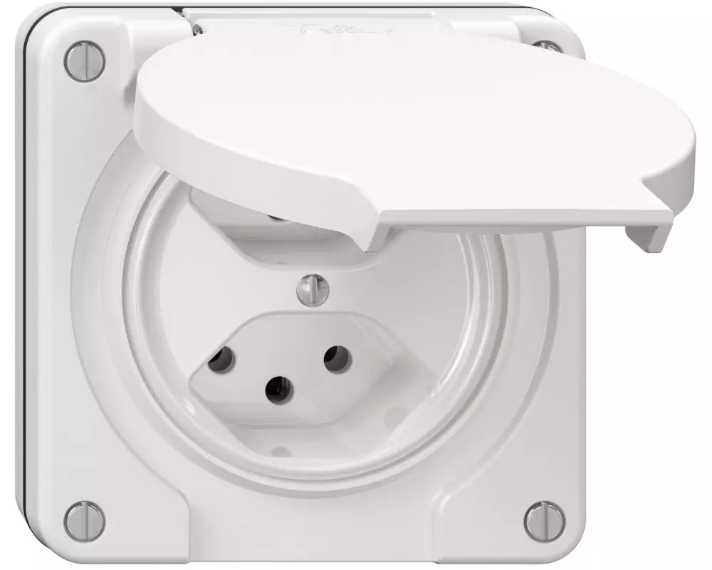 Feller NUP-Steckdosen NEVO 2x T13, weiss