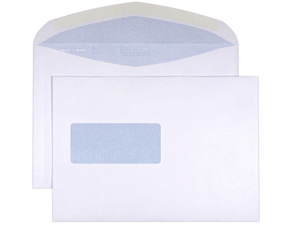 METTLER Couvert Fenster links C5 8075-SA 100g, ultraweiss 500 Stk.