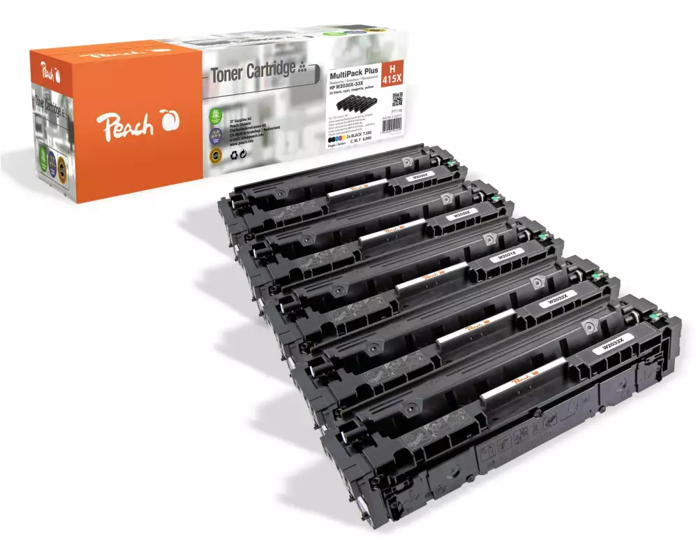 Peach Toner HP Nr. 415X / W2030-3X 2x BK, 1x C, M, Y