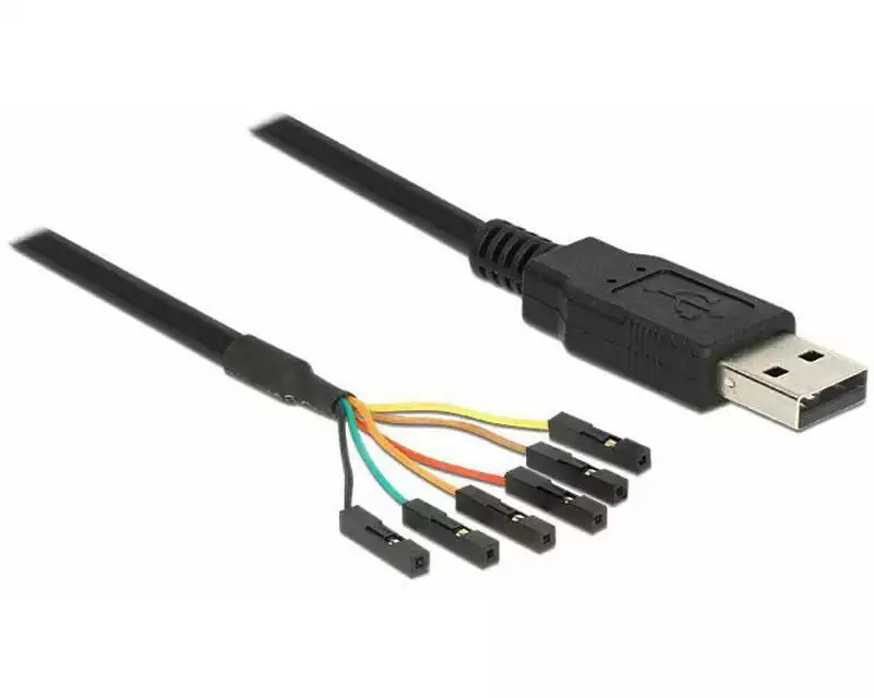 Delock USB 2.0-Kabel TTL Seriel 6 Pin (3 V) USB-A - Pinheader 1.8 m