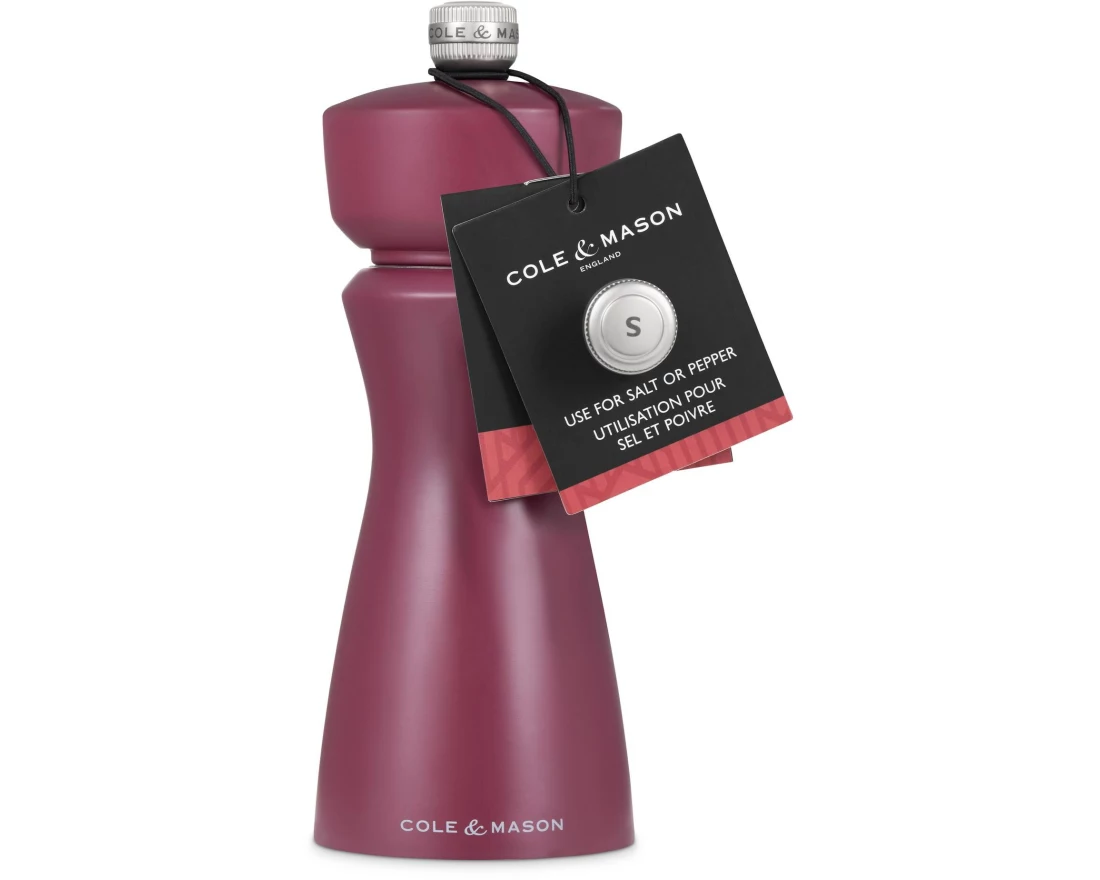 Cole&Mason Salz- oder Pfeffermühle Kenton 15 cm, Weinrot