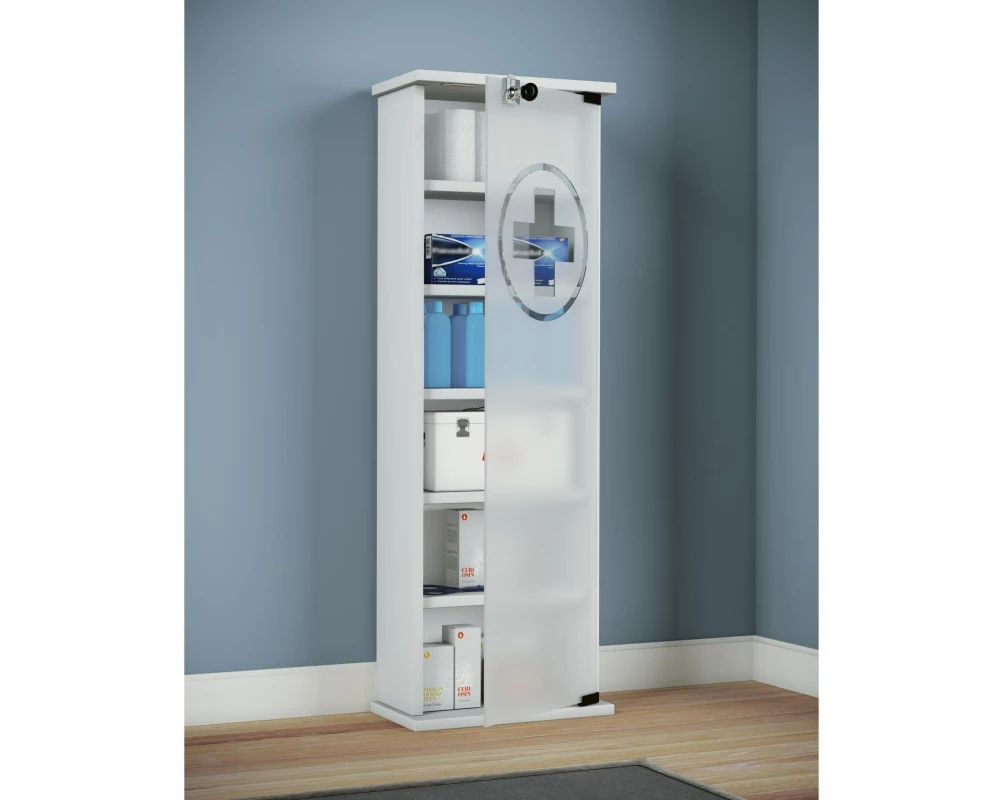 VCM Erste Hilfe Schrank Gusal XXL Weiss