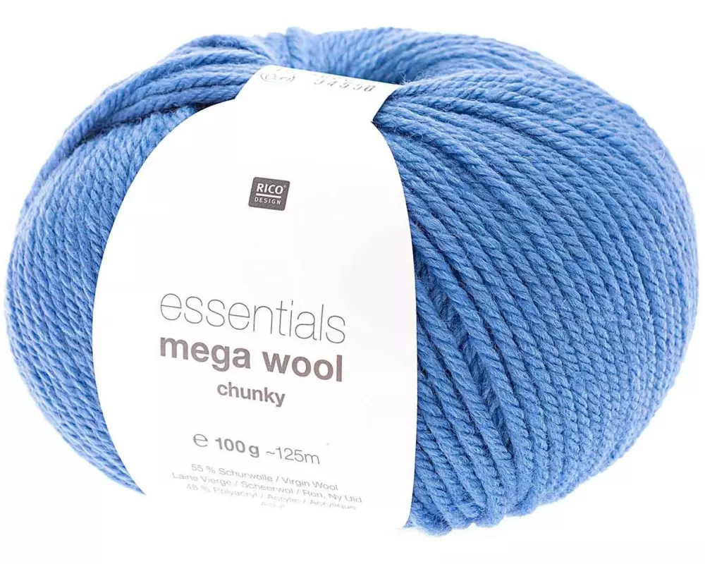 Rico Design Wolle Essentials Mega Wool chunky 100 g, Azur