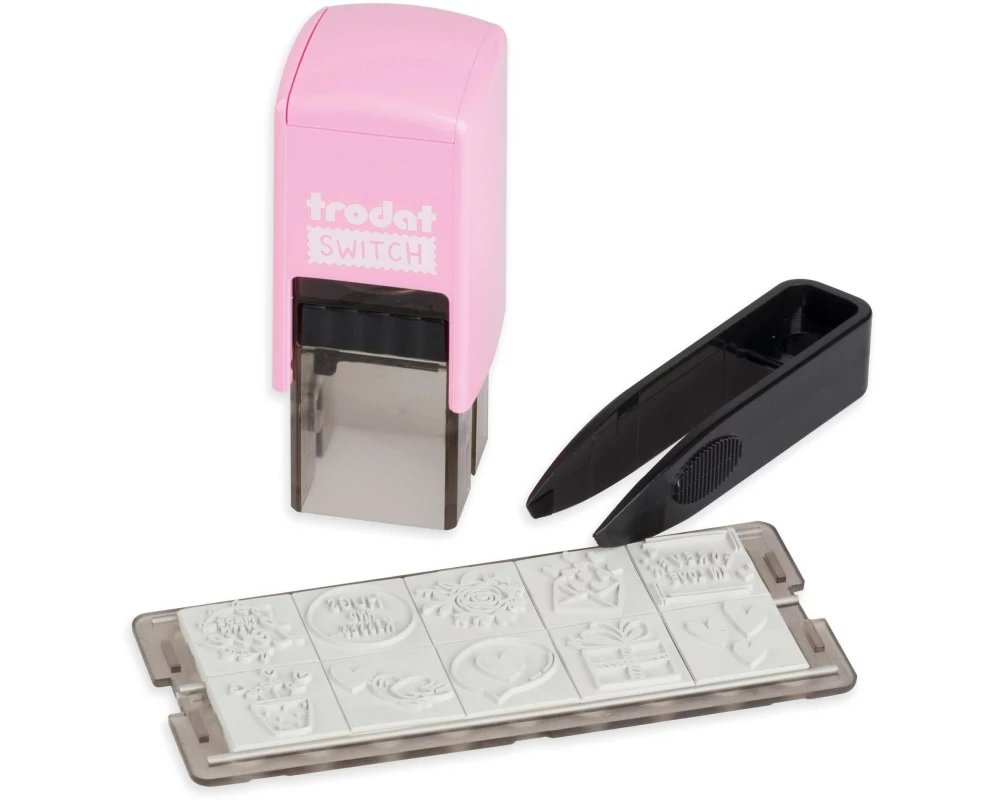 Trodat Motivstempel Switch Liebesbotschaften, Pastell Rosa