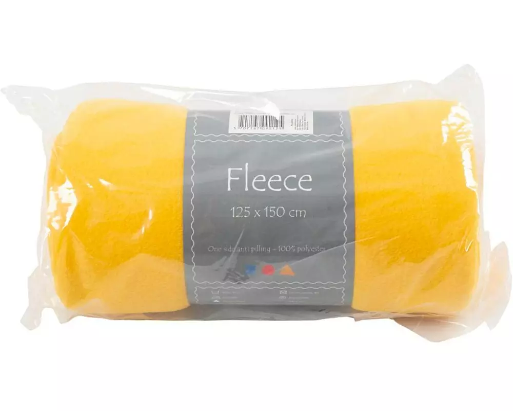 Creativ Company Fleece 150 cm x 125 cm, Gelb