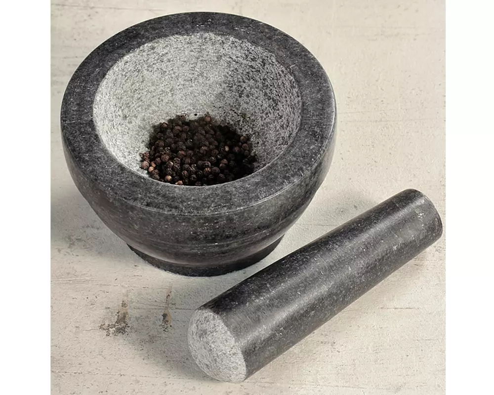 Kesper Mörser mit Stössel Granit 16 cm Grau