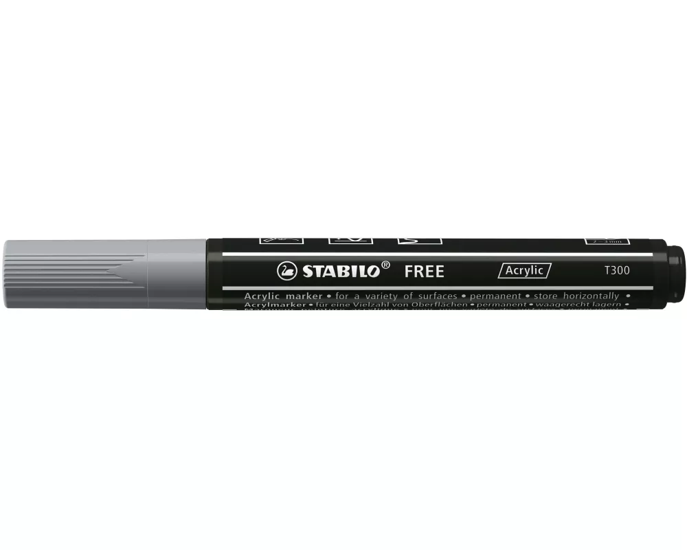 STABILO Acrylmarker Free Acrylic T300 Dunkelgrau