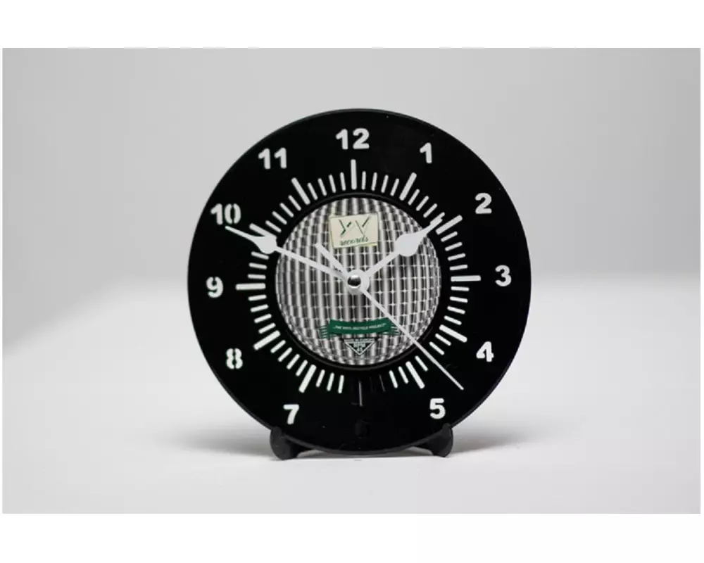 Yesterday's Vinyl Tischuhr Psychedelic Ball Ø 17.5 cm, Schwarz/Weiss