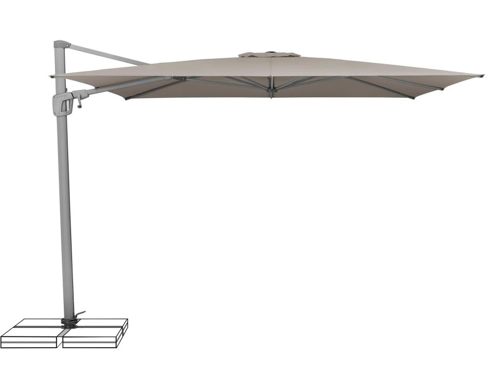 Suncomfort by Glatz Sonnenschirm Sunflex, Ø 300 cm, Taupe