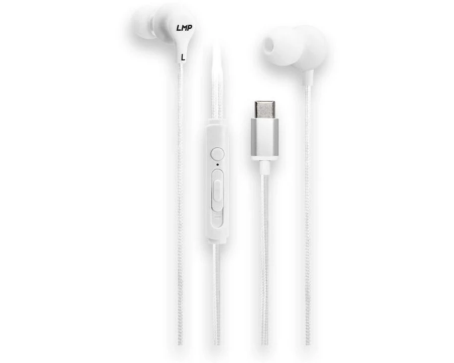 LMP In-Ear Kopfhörer USB-C geflochtenes Kabel weiss