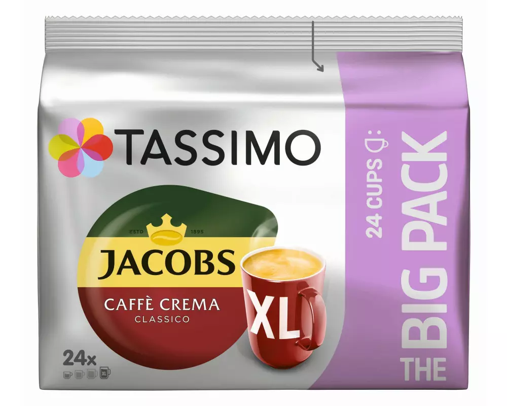TASSIMO Kaffeekapseln T DISC Jacobs Caffè Crema XL 24 Portionen