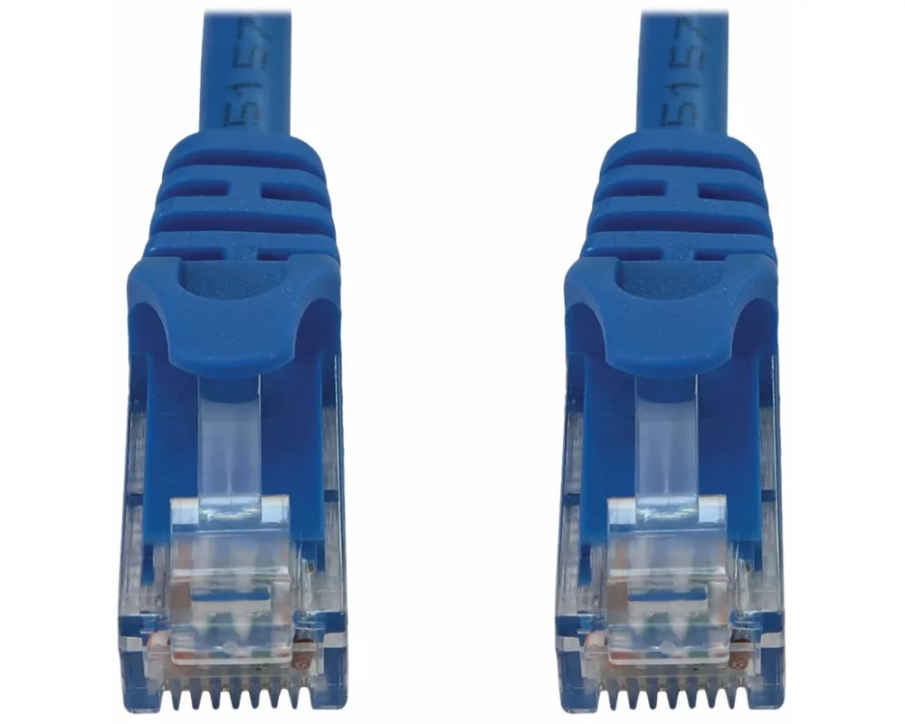 EATON TRIPPLITE Cat6a, 10G, Snagless, Molded, UTP, Ethernet, Cable, RJ45m/M, PoE, Blue, 5ft, 1.5m