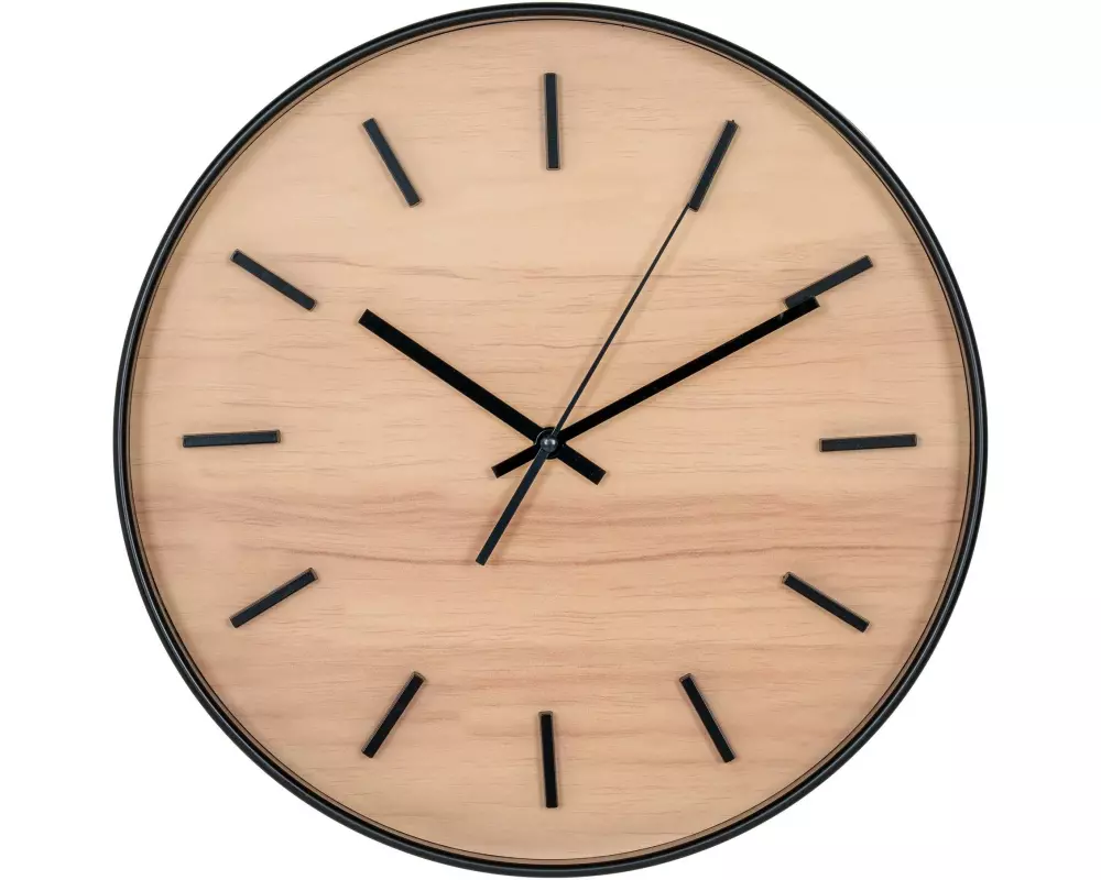 House Nordic Wanduhr Camden ø 35 cm, Braun/Schwarz