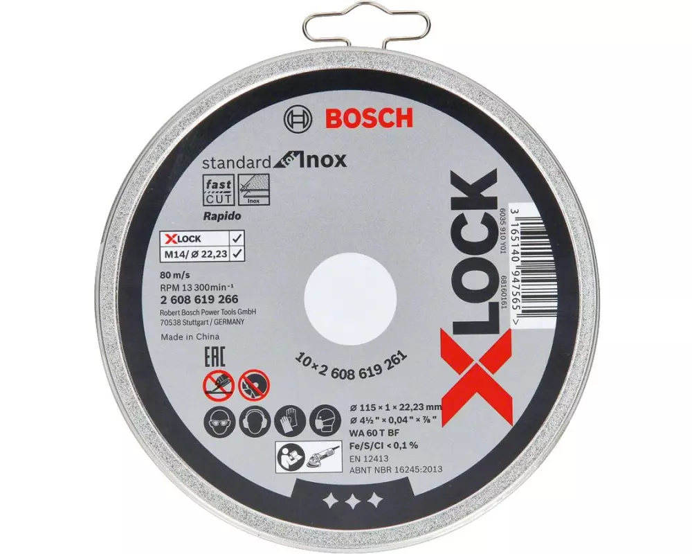 Bosch Professional Trennscheibe gerade X-LOCK Standard for Inox 115 x 1