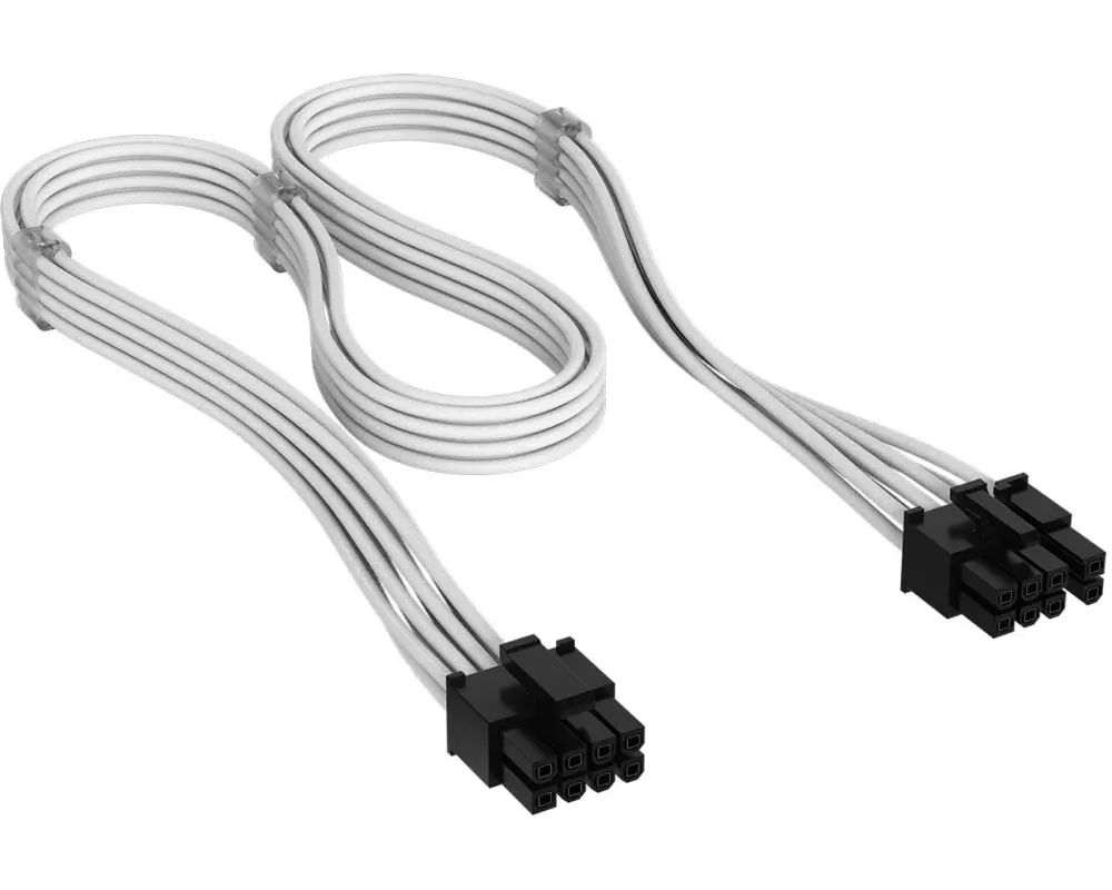 Corsair Stromkabel PCIe Power 8-Pin (6+2-Split) Weiss, 65 cm