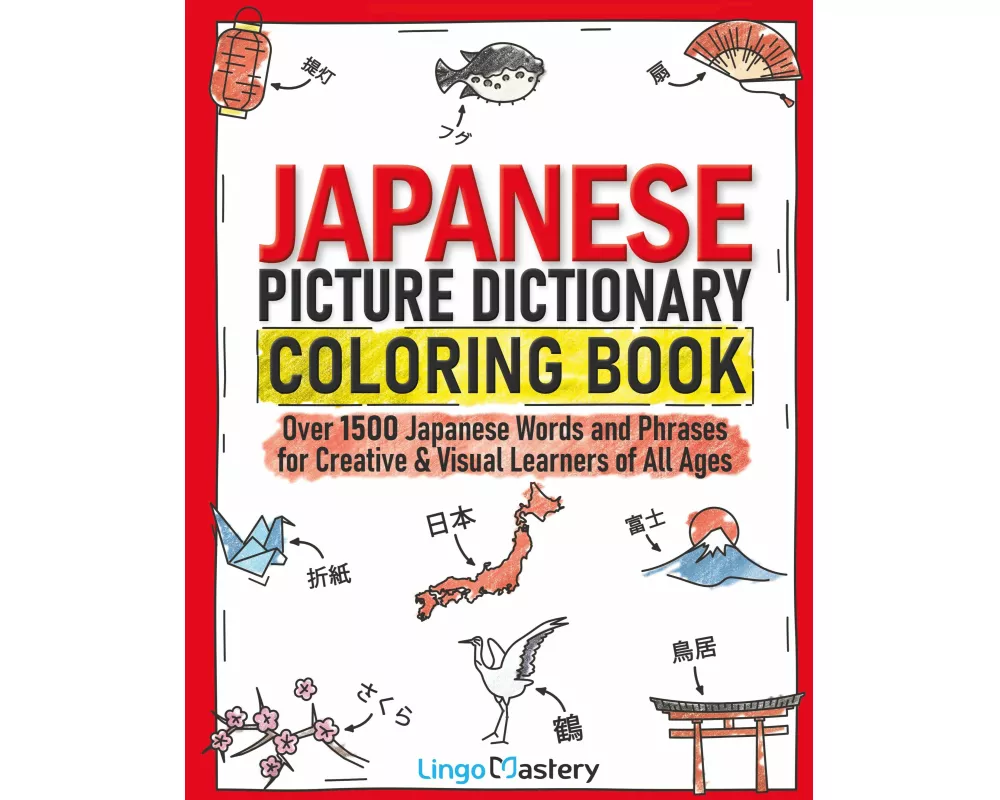 Japanese Picture Dictionary Coloring Book