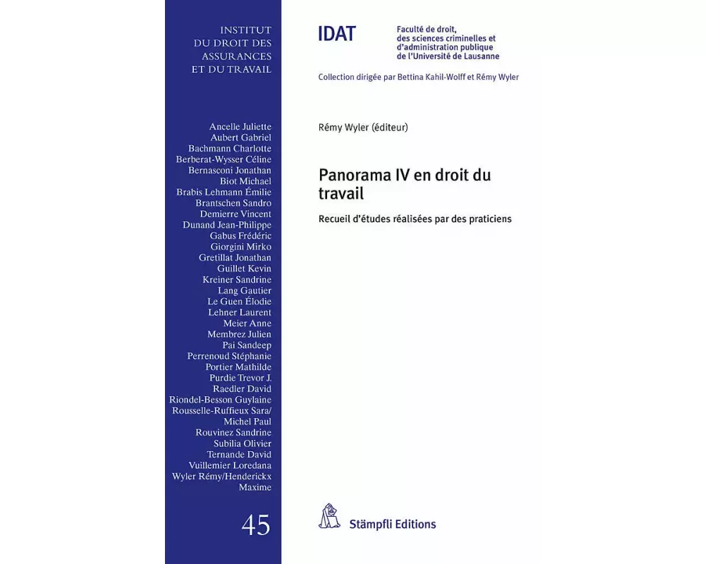 Panorama IV en droit du travail