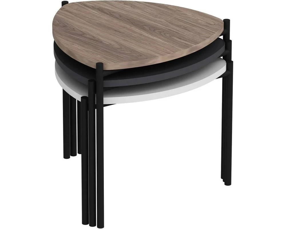 Woody Fashion Beistelltisch Lenny 45 x 45 cm, Mehrfarbig