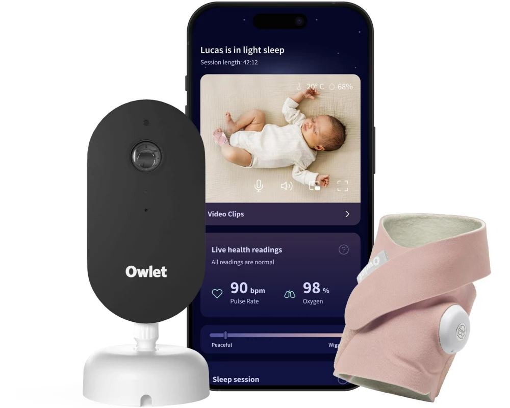 Owlet Babymonitor Dream Duo 3 Dusty Rose