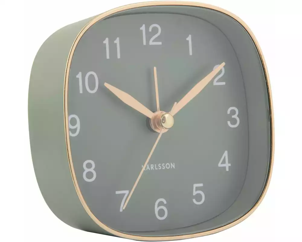 KARLSSON Klassischer Wecker Travel Square Jungle green