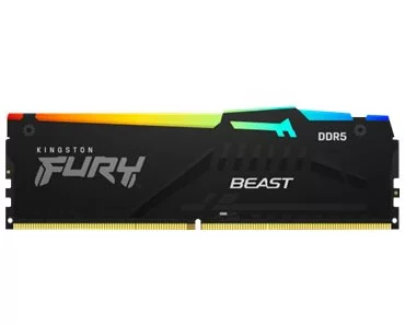 Kingston FURY Beast, 64GB, 6000MT/s, DDR5, CL40, DIMM, Kit of 4, RGB, XMP