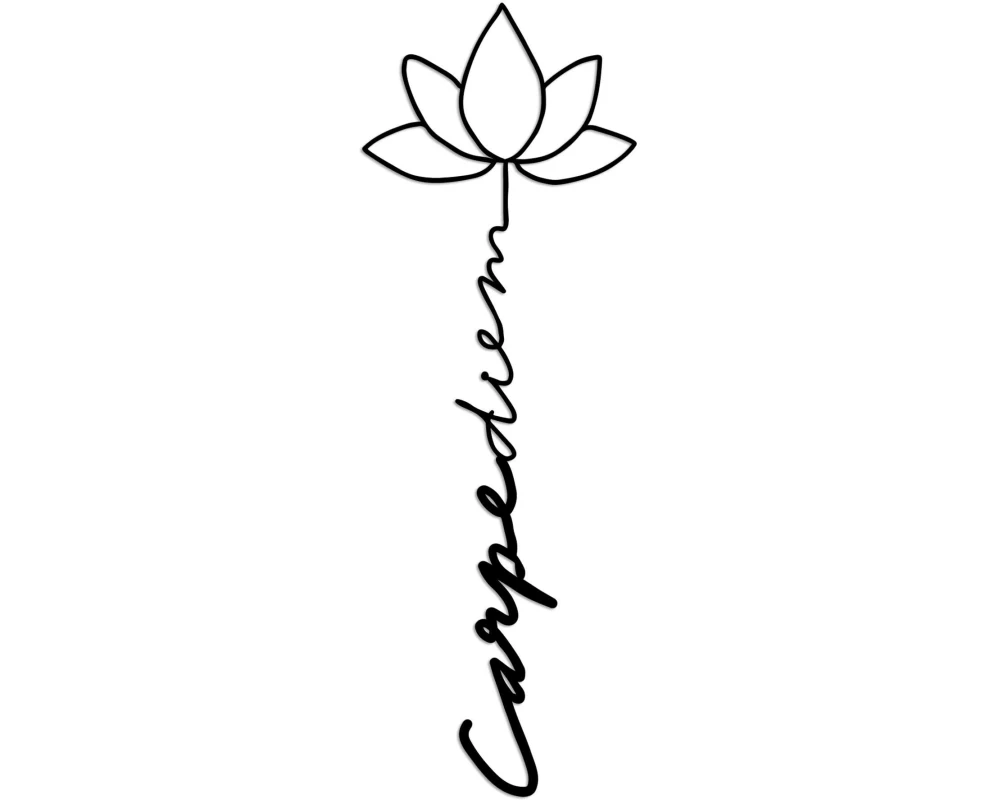 Wallxpert Wanddekoration Carpe Diem 21x60 cm