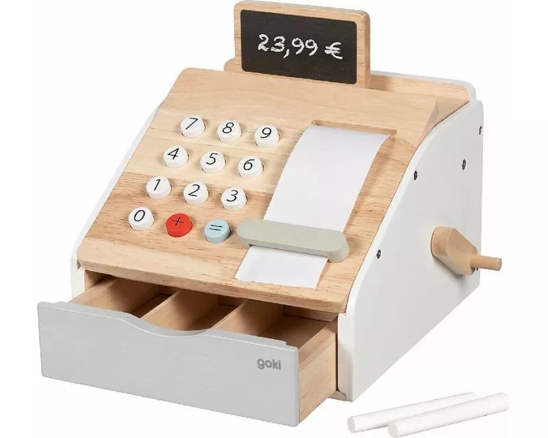 Kaufmannsladenkasse mit Geräusch beim Öffnen