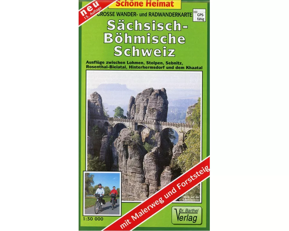 Große Wander- und Radwanderkarte Sächsisch-Böhmische Schweiz