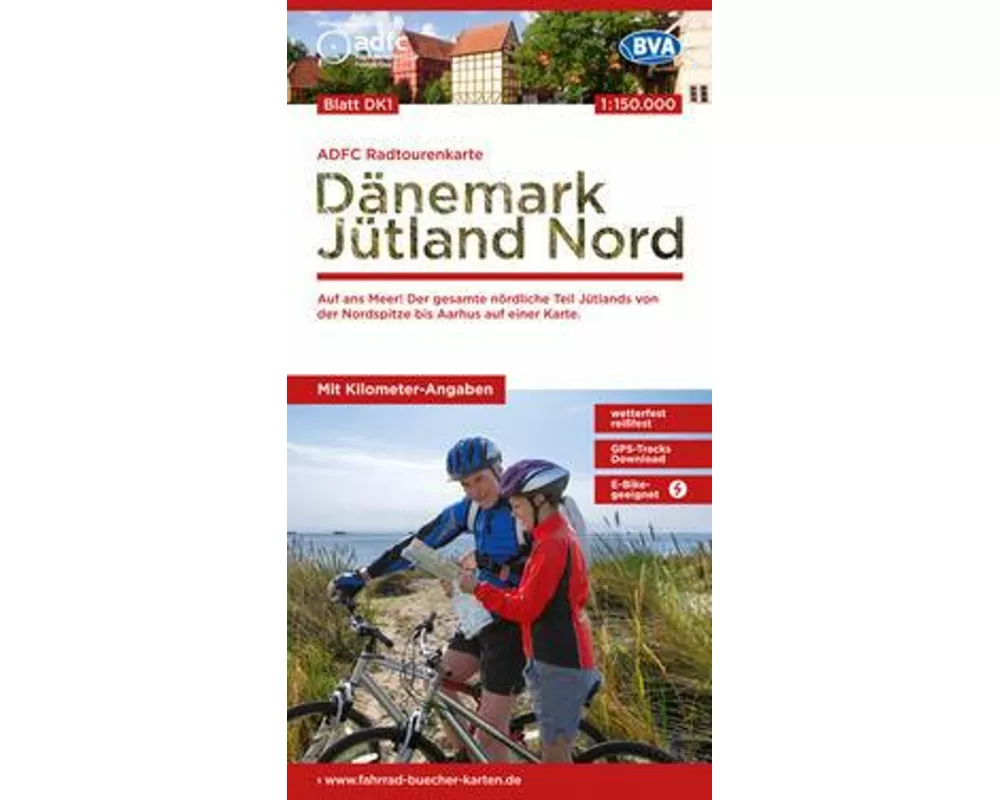 BVA ADFC Radtourenkarte Dänemark/Jütland Nord 1:150.000