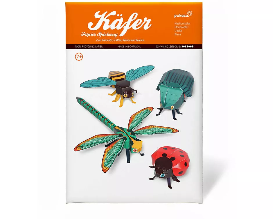 Papierspielzeug. Käfer bewegliches