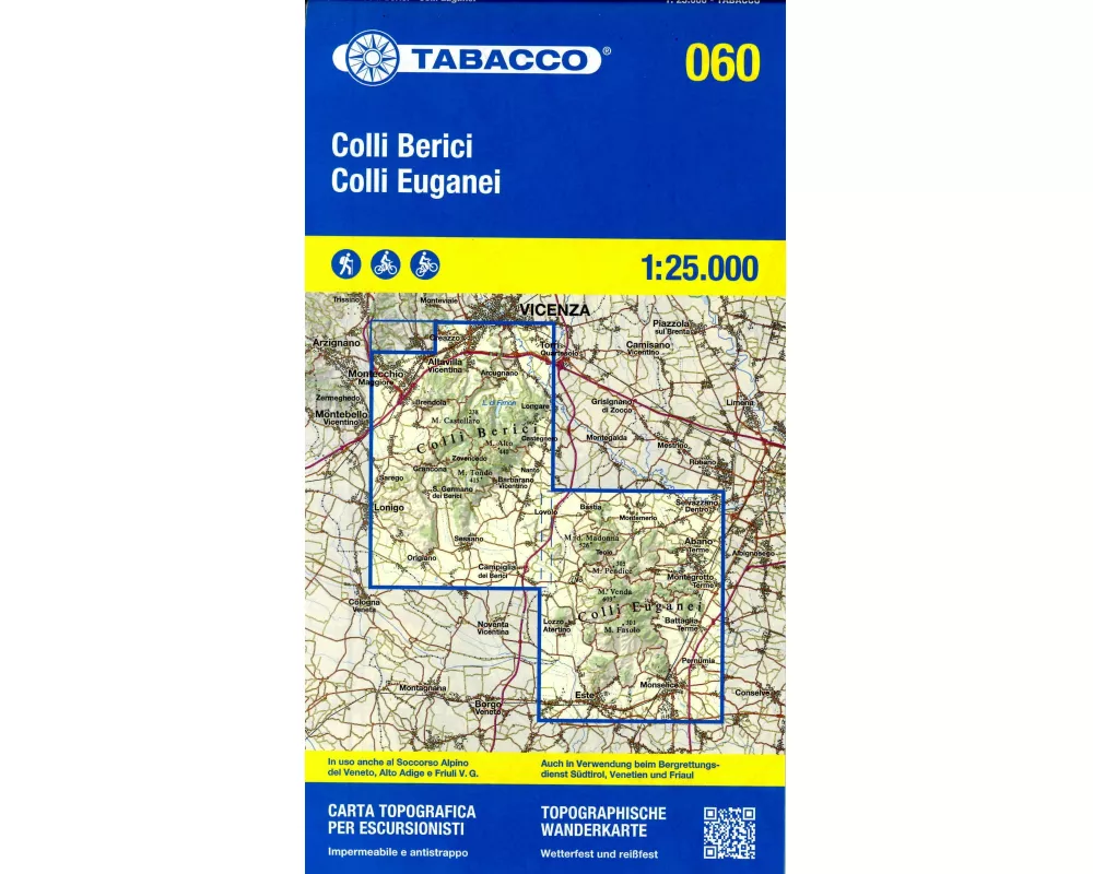 Tabacco Wandern Colli Euganei Colli Berici 1:25000