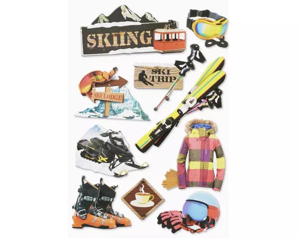 HobbyFun Motivsticker Wintersport 1 Blatt