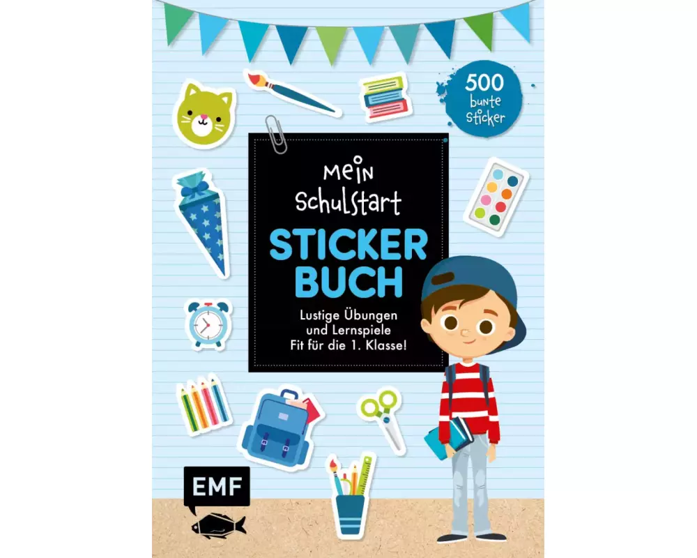 Mein Schulstart Stickerbuch (blau)