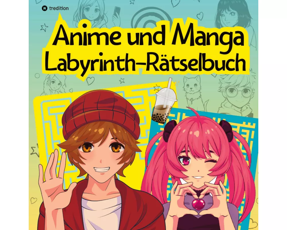 Labyrinth Rätselbuch Anime und Manga für Teenager und Kinder Puzzel Beschäftigungsbuch Geschenkidee Weihnachten Adventszeit zum Wichteln Nikolaus