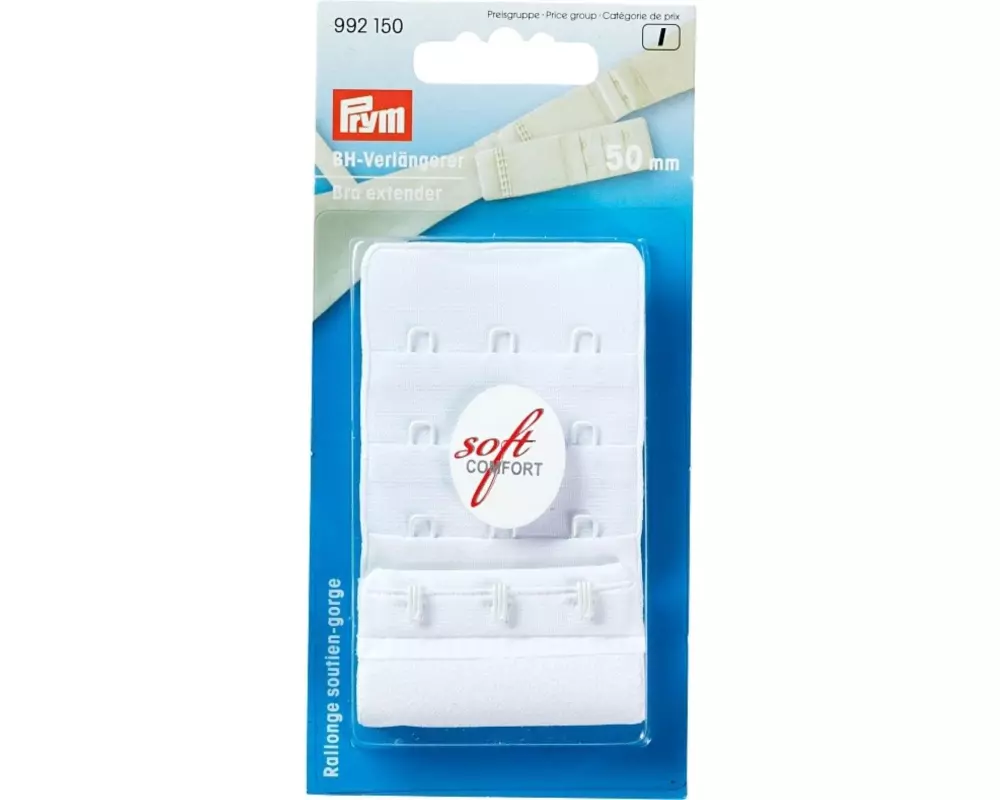 Prym BH-Verlängerung 50 mm, zum Einhaken, Weiss